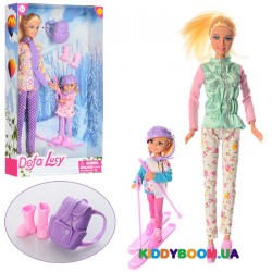 Кукла Lucy с дочкой на зимнем отдыхе Defa Lucy 8356